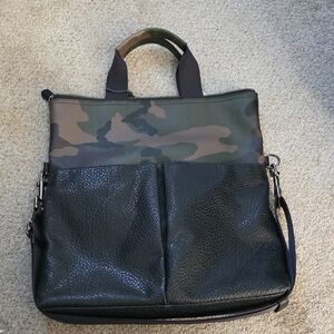 Coach Camouflage and Black Messenger Bag New
